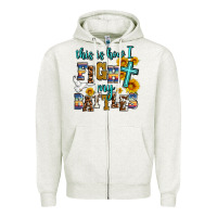 Oatmeal Heather this is how i fight my battles Zipper Hoodie - AdoDesignShop