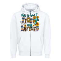 White this is how i fight my battles Zipper Hoodie - AdoDesignShop