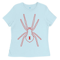 Baby Blue black widow Ladies Tee - artisFamous