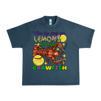 Midnight Navy when life gives you lemons boil some crawfish mard Urban Heavy Tee - FaDigitalArtStudio