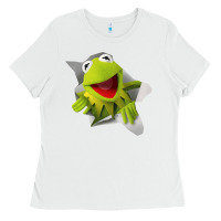 White kermit the frog Ladies Tee - artisFamous
