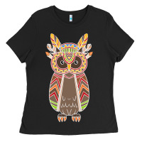 Black Native OWL Ladies Tee - artisFamous
