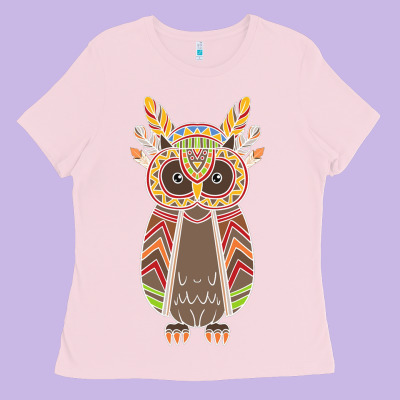 Native Owl Ladies Tee Designed By Artisfamous