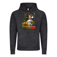 Vintage Black Ho Ho Ho Christmas Gnome Vintage Hoodie - BundleAndBundleShop