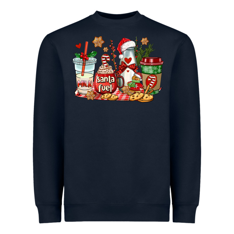 Santa Fuel Coffee Cups Heavyweight Sweatshirt by AdoDesignShop | Teevron