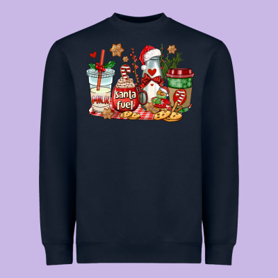Santa Fuel Coffee Cups Heavyweight Sweatshirt Designed By Adodesignshop