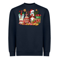 Navy santa fuel coffee cups Heavyweight Sweatshirt - AdoDesignShop