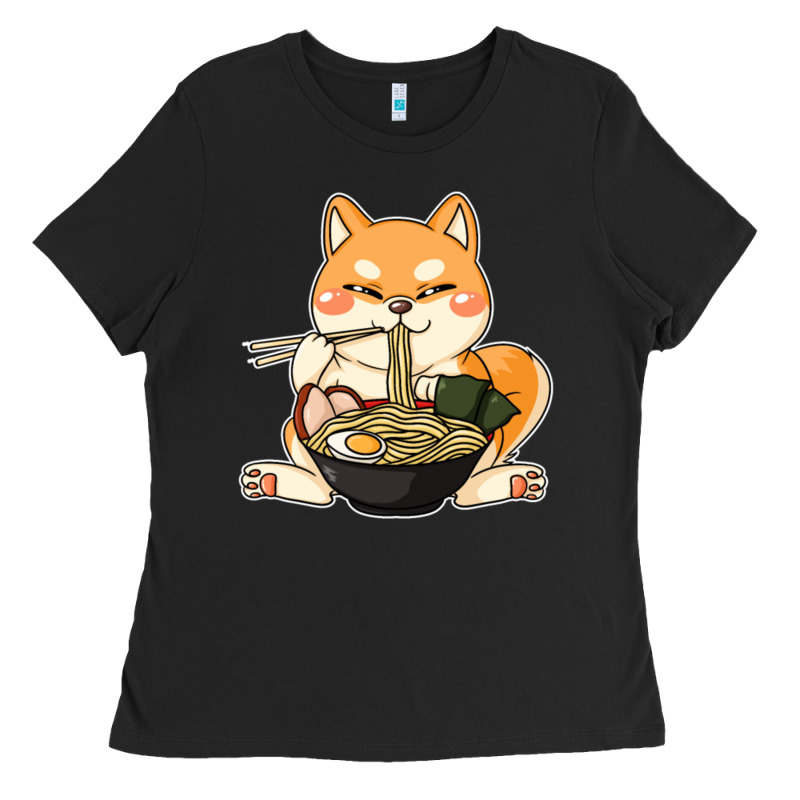 Shiba Inu Dog Ramen Ladies Tee by artisFamous | Teevron