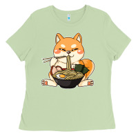 Matcha shiba inu dog ramen Ladies Tee - artisFamous