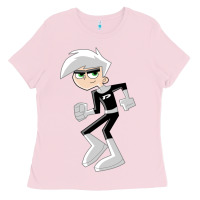 Bubblegum Pink danny phantom run Ladies Tee - artisFamous