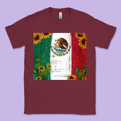 Cactus Sunflower Mexican Flag Z Classic Tee Designed By Jasminsmagicworld