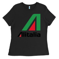 Black alitalia Ladies Tee - artisFamous