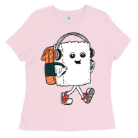 Bubblegum Pink sushi cool Ladies Tee - artisFamous