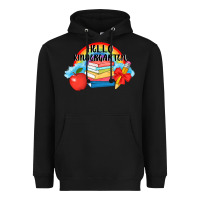 Black back to school hello kindergarten 3200x2400 Heavyweight Hoodie - AdoDesignShop
