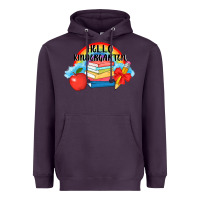 Plum back to school hello kindergarten 3200x2400 Heavyweight Hoodie - AdoDesignShop