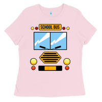 Bubblegum Pink school bus costume cool halloween Ladies Tee - artisFamous