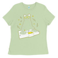Matcha cat dj Ladies Tee - artisFamous
