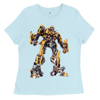Baby Blue transformers Ladies Tee - artisFamous