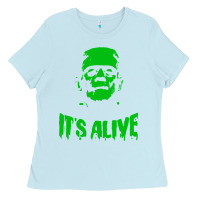 Baby Blue frankenstein Ladies Tee - artisFamous