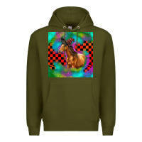 Army Green Halloween Quarter Horse Premium Hoodie - LillyAllenDesigns