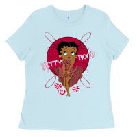 Baby Blue Black Betty Boop Ladies Tee - artisFamous
