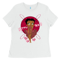 White Black Betty Boop Ladies Tee - artisFamous