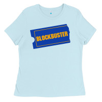 Baby Blue blockbuster ticket Ladies Tee - artisFamous