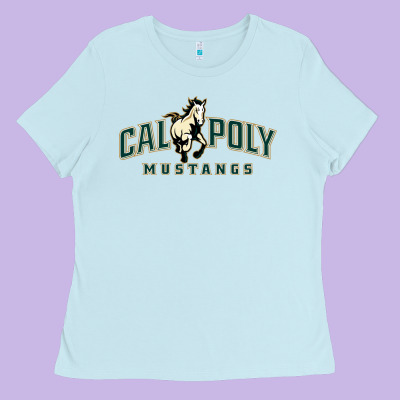 Cal Poly Mustangs Ladies Tee Designed By Artisfamous