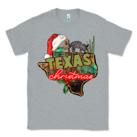 Heather Grey texas christmas Classic Tee - CowGirlArtShop