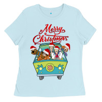 Baby Blue Scooby Doo merry christmas Ladies Tee - artisFamous