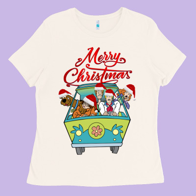 Scooby Doo Merry Christmas Ladies Tee Designed By Artisfamous
