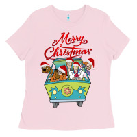 Bubblegum Pink Scooby Doo merry christmas Ladies Tee - artisFamous