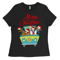 Black Scooby Doo merry christmas Ladies Tee - artisFamous