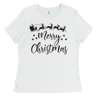 White merry christmas Ladies Tee - artisFamous