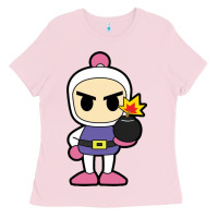 Bubblegum Pink bomberman Ladies Tee - artisFamous