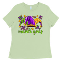 Matcha Mardi Gras with jester hat Ladies Tee - HowdyJamesFarm