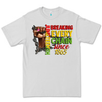 Dove Grey juneteenth breaking every chain since 1865 woman f Premium Tee - CowGirlArtShop