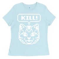 Baby Blue kill no more heroes cat Ladies Tee - artisFamous