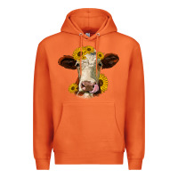 Carrot hereford cattle sunflowers heifer Premium Hoodie - Jasminsmagicworld