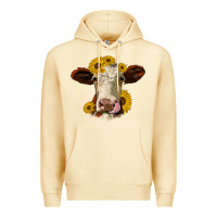 Pina Colada hereford cattle sunflowers heifer Premium Hoodie - Jasminsmagicworld