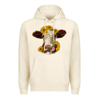 Tofu hereford cattle sunflowers heifer Premium Hoodie - Jasminsmagicworld