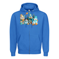 True Royal winter snowman coffee cups Zipper Hoodie - AdoDesignShop
