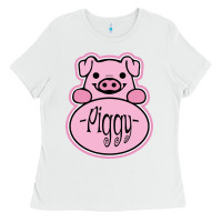 White pig piggy costume Ladies Tee - artisFamous