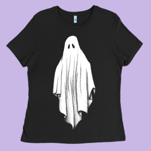Sheet Ghost Ladies Tee Designed By Artisfamous