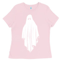 Bubblegum Pink sheet ghost Ladies Tee - artisFamous