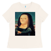 Bone fernando botero mona lisa Ladies Tee - artisFamous