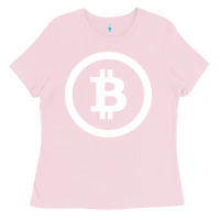 Bubblegum Pink bitcoin Ladies Tee - artisFamous