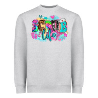 Heather Grey scrub life Heavyweight Sweatshirt - AdoDesignShop