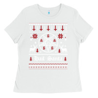 White hail santa ugly christmas sweater   sweatshirt Ladies Tee - artisFamous