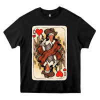 Black Queen Of Hearts Cowgirl Heavy Core Tee - HowdyJamesFarm